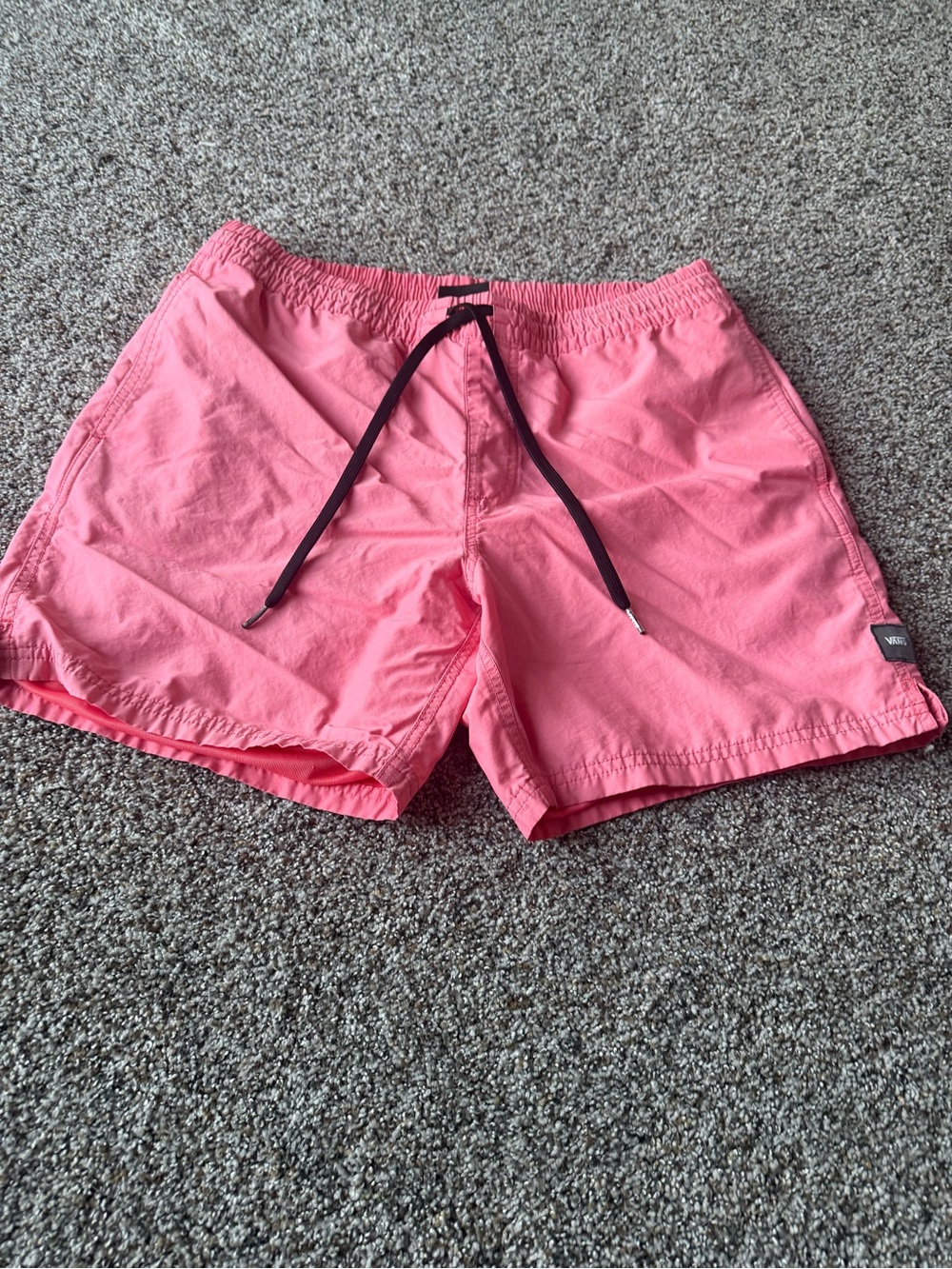Vans Men's Medium Pink Primary Volley Board Shorts Swim Trunks Drawstring